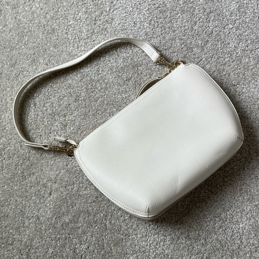 Universal Thread Classic Cream Vegan Leather Shoulder Bag Purse EUC